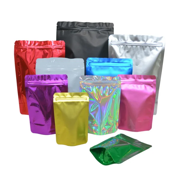 Colored Stand Up Zip lock Foil Pouches - Image 3