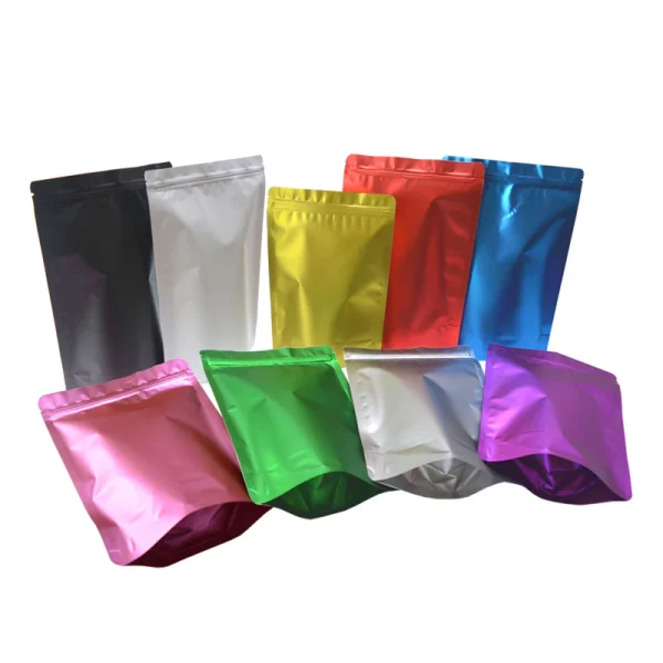 Colored Stand Up Zip lock Foil Pouches