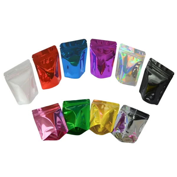 Colored Stand Up Zip lock Foil Pouches - Image 4