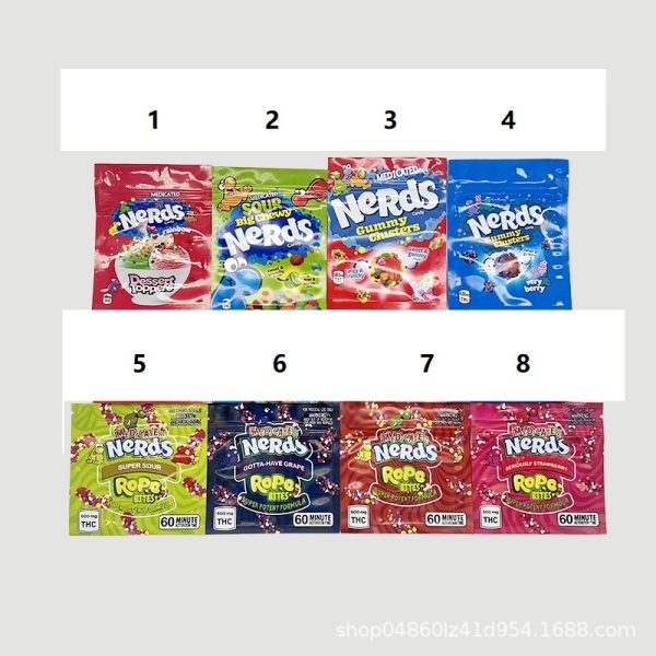 Nerds Rope Bite THC Empty Packet Square flavor